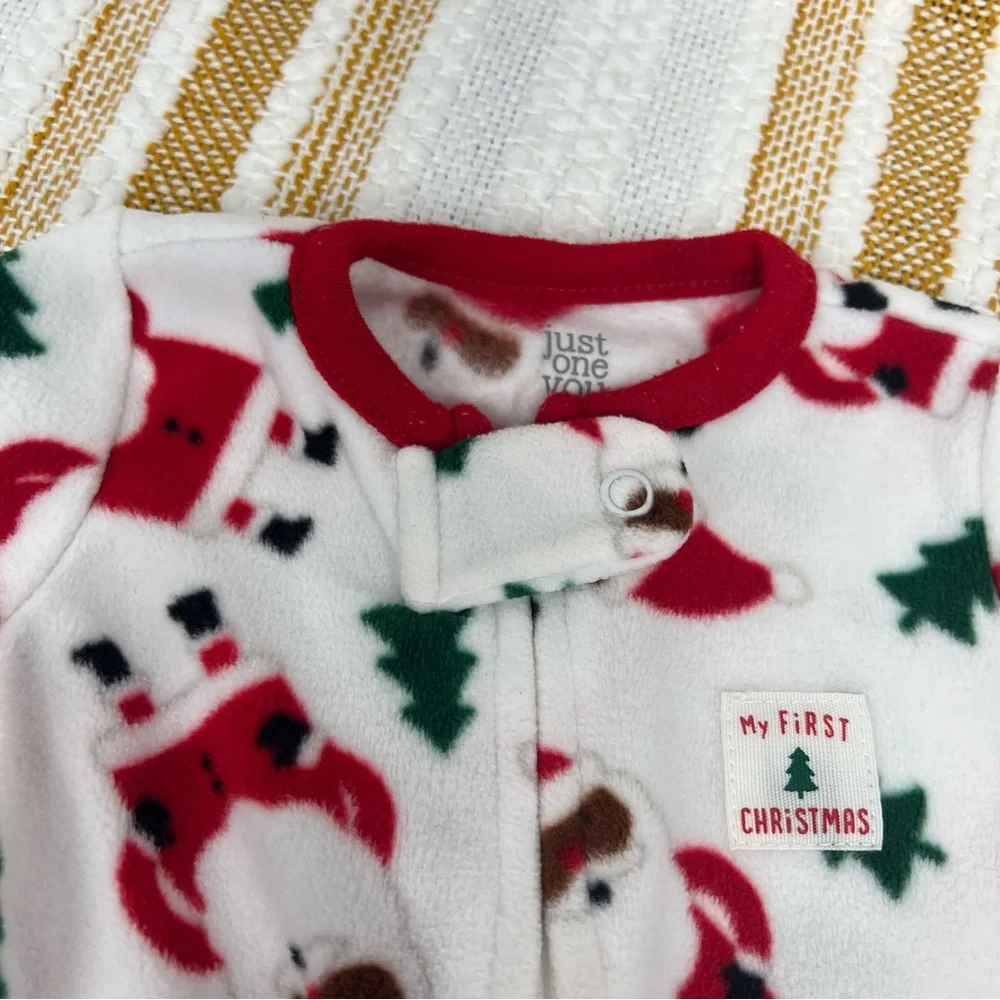 Carter's Pajamas Fleece My First Christmas and Baby‎ Girls' Penguin Pajamas 3M